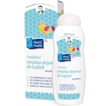 Emulinka emulsja olejowa do kąpieli dla niemowląt i dzieci 250 ml / Skarb Matki