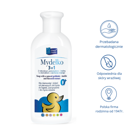 Mydełko 3w1 dla niemowląt i dzieci 250 ml / Skarb Matki