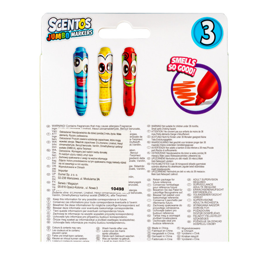 Pachnące markery - Śmieszne minki 3 szt. / Scentos