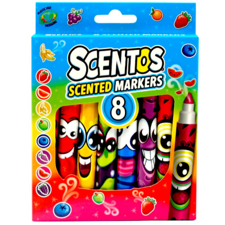 Pachnące markery - Śmieszne minki 8 szt. / Scentos