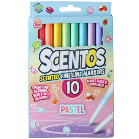 Pachnące flamastry - Pastelowe 10 szt. / Scentos