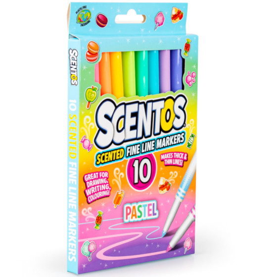 Pachnące flamastry - Pastelowe 10 szt. / Scentos