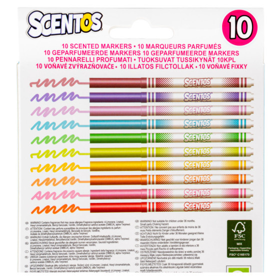 Pachnące flamastry - Pastelowe 10 szt. / Scentos