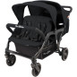 Wózek spacerowy do żłobka Lidoo Lite Black 4-osobowy / Familidoo