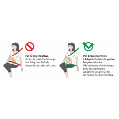 Adapter do pasów bezpieczeństwa dla kobiet w ciąży iZi fix / BeSafe
