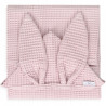 Ręczniczek z kapturkiem wafel bunny 70x140 cm Różowy / Baby Matex