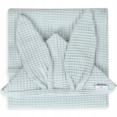 Ręczniczek z kapturkiem wafel bunny 70x140 cm Niebieski / Baby Matex