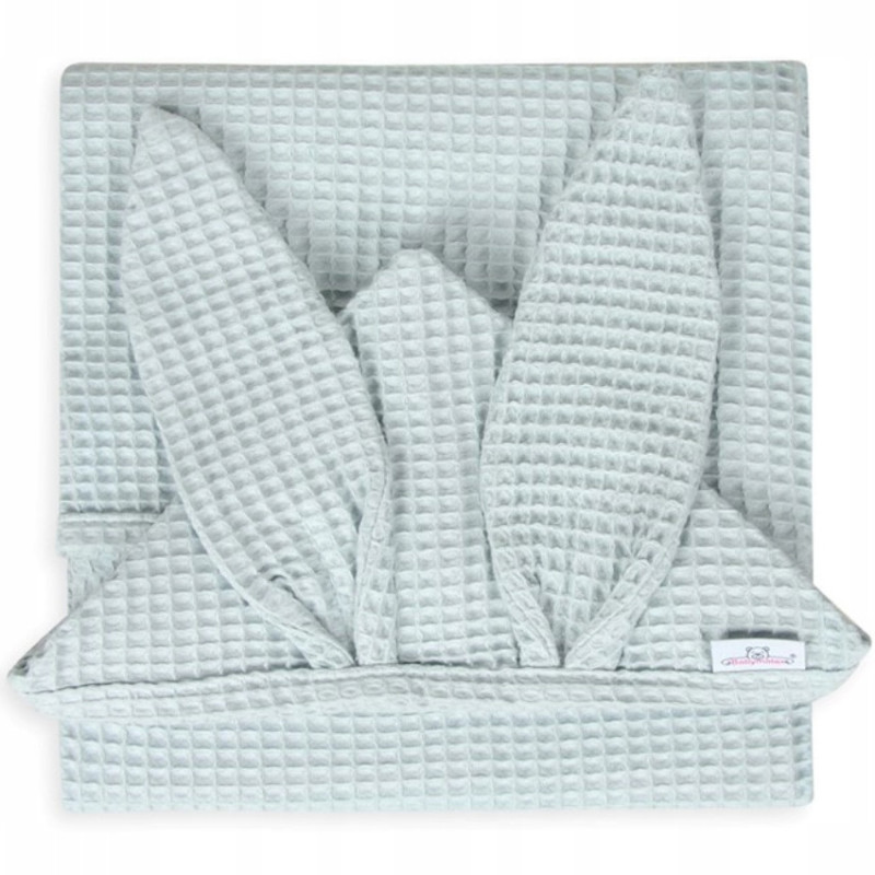 Ręczniczek z kapturkiem wafel bunny 70x140 cm Niebieski / Baby Matex