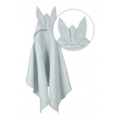 Ręczniczek z kapturkiem wafel bunny 70x140 cm Niebieski / Baby Matex