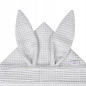 Ręczniczek z kapturkiem wafel bunny 70x140 cm Jasny szary / Baby Matex