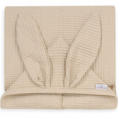 Ręczniczek z kapturkiem wafel bunny 70x140 cm Kremowy / Baby Matex