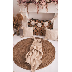 Ręczniczek z kapturkiem wafel bunny 70x140 cm Kremowy / Baby Matex