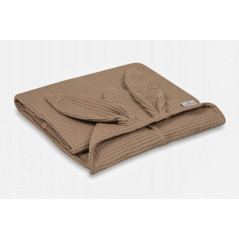 Ręczniczek z kapturkiem wafel bunny 70x140 cm Cappuccino / Baby Matex