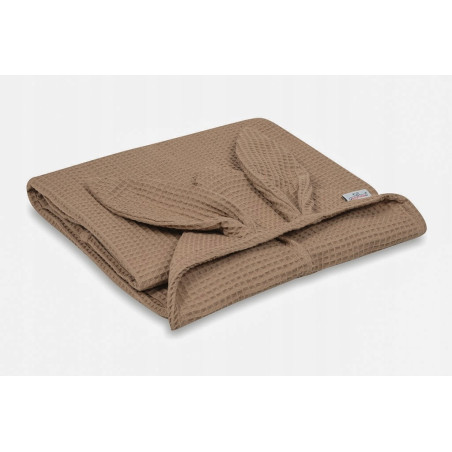 Ręczniczek z kapturkiem wafel bunny 70x140 cm Cappuccino / Baby Matex