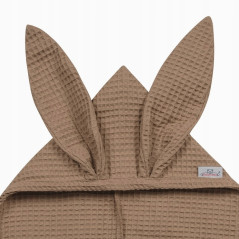Ręczniczek z kapturkiem wafel bunny 70x140 cm Cappuccino / Baby Matex