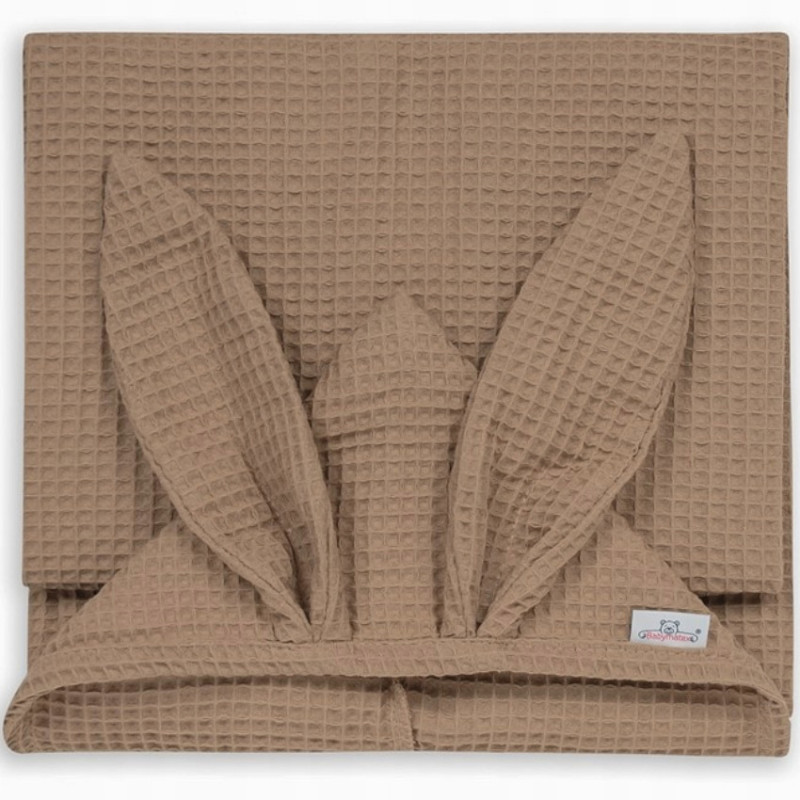 Ręczniczek z kapturkiem wafel bunny 70x140 cm Cappuccino / Baby Matex