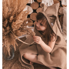Ręczniczek z kapturkiem wafel bunny 70x140 cm Cappuccino / Baby Matex