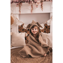 Ręczniczek z kapturkiem wafel bunny 70x140 cm Cappuccino / Baby Matex