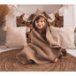 Ręczniczek z kapturkiem wafel bunny 70x140 cm Cappuccino / Baby Matex