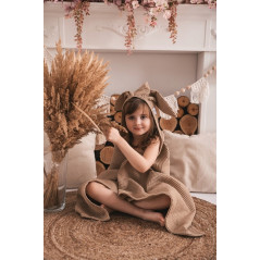Ręczniczek z kapturkiem wafel bunny 70x140 cm Cappuccino / Baby Matex