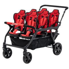 Wózek spacerowy do żłobka Lidoo Revers Red 6-osobowy / Familidoo