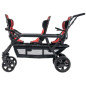 Wózek spacerowy do żłobka Lidoo Revers Red 6-osobowy / Familidoo Wózek spacerowy do żłobka Lidoo Revers Red 6-osobowy / Familidoo