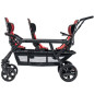 Wózek spacerowy do żłobka Lidoo Revers Red 6-osobowy / Familidoo Wózek spacerowy do żłobka Lidoo Revers Red 6-osobowy / Familidoo