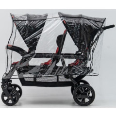 Wózek spacerowy do żłobka Lidoo Revers Red 6-osobowy / Familidoo