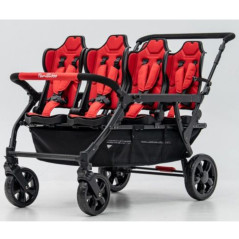 Wózek spacerowy do żłobka Lidoo Revers Red 6-osobowy / Familidoo