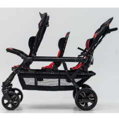Wózek spacerowy do żłobka Lidoo Revers Red 6-osobowy / Familidoo