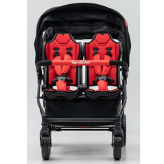 Wózek spacerowy do żłobka Lidoo Revers Red 6-osobowy / Familidoo