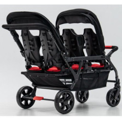 Wózek spacerowy do żłobka Lidoo Revers Red 6-osobowy / Familidoo