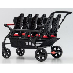 Wózek spacerowy do żłobka Lidoo Revers Red 6-osobowy / Familidoo