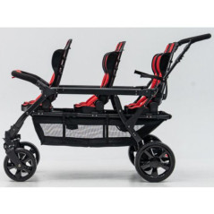 Wózek spacerowy do żłobka Lidoo Revers Red 6-osobowy / Familidoo