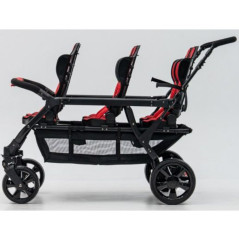 Wózek spacerowy do żłobka Lidoo Revers Red 6-osobowy / Familidoo