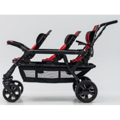Wózek spacerowy do żłobka Lidoo Revers Red 6-osobowy / Familidoo