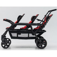 Wózek spacerowy do żłobka Lidoo Revers Red 6-osobowy / Familidoo
