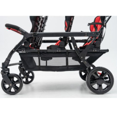 Wózek spacerowy do żłobka Lidoo Revers Red 6-osobowy / Familidoo
