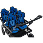 Wózek spacerowy do żłobka Lidoo Revers Blue 4-osobowy / Familidoo Wózek spacerowy do żłobka Lidoo Revers Blue 4-osobowy / Familidoo