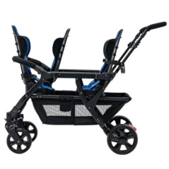 Wózek spacerowy do żłobka Lidoo Revers Blue 4-osobowy / Familidoo