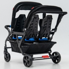 Wózek spacerowy do żłobka Lidoo Revers Blue 4-osobowy / Familidoo