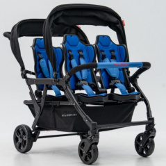 Wózek spacerowy do żłobka Lidoo Revers Blue 4-osobowy / Familidoo