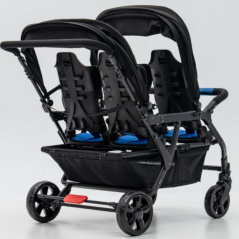 Wózek spacerowy do żłobka Lidoo Revers Blue 4-osobowy / Familidoo
