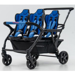 Wózek spacerowy do żłobka Lidoo Revers Blue 4-osobowy / Familidoo