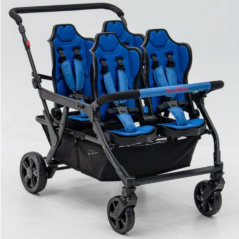 Wózek spacerowy do żłobka Lidoo Revers Blue 4-osobowy / Familidoo