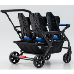 Wózek spacerowy do żłobka Lidoo Revers Blue 4-osobowy / Familidoo