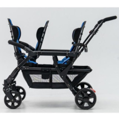 Wózek spacerowy do żłobka Lidoo Revers Blue 4-osobowy / Familidoo