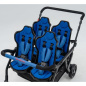Wózek spacerowy do żłobka Lidoo Revers Blue 4-osobowy / Familidoo Wózek spacerowy do żłobka Lidoo Revers Blue 4-osobowy / Familidoo