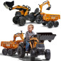 Traktor na pedały Case IH Backhoe z łyżką i koparką / Falk Traktor na pedały Case IH Backhoe z łyżką i koparką / Falk