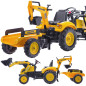 Traktor na pedały Komatsu z łyżką i koparką / Falk